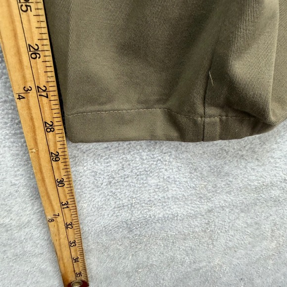 Haggar Chino Pants Mens 34x29 Mocha Brown Khakis Forever New Plain Front Chinos - Picture 7 of 13